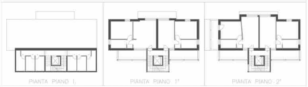 Piante di un edificio residenziale