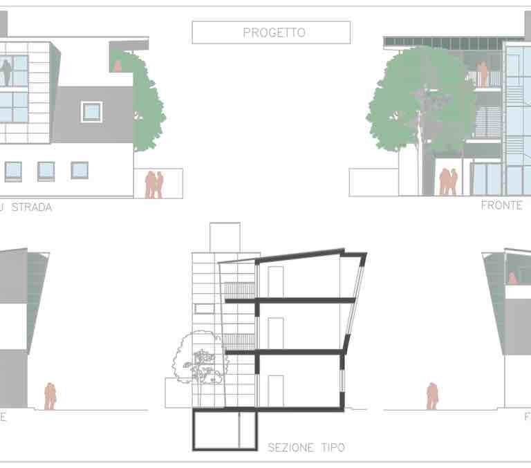 Progetto di edificio residenziale moderno