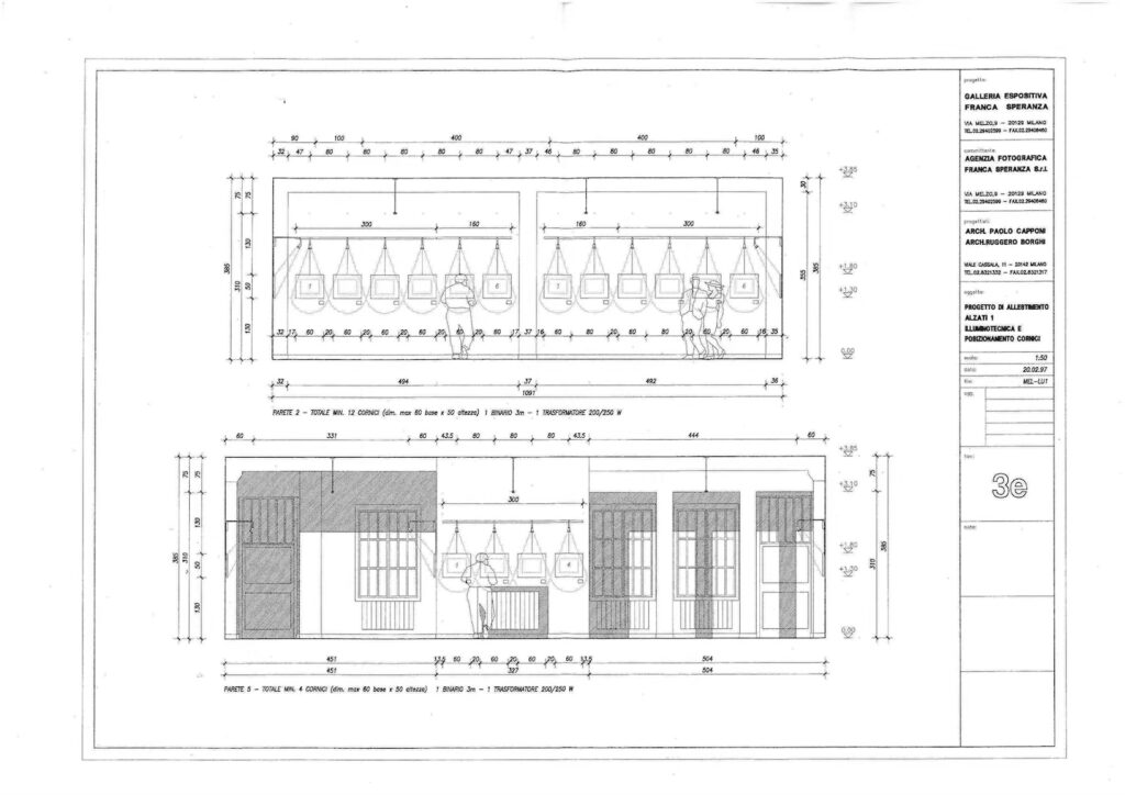 Galleria Speranza in Pianta progetto di allestimento