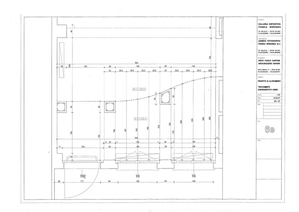 Galleria Speranza in Pianta progetto di allestimento