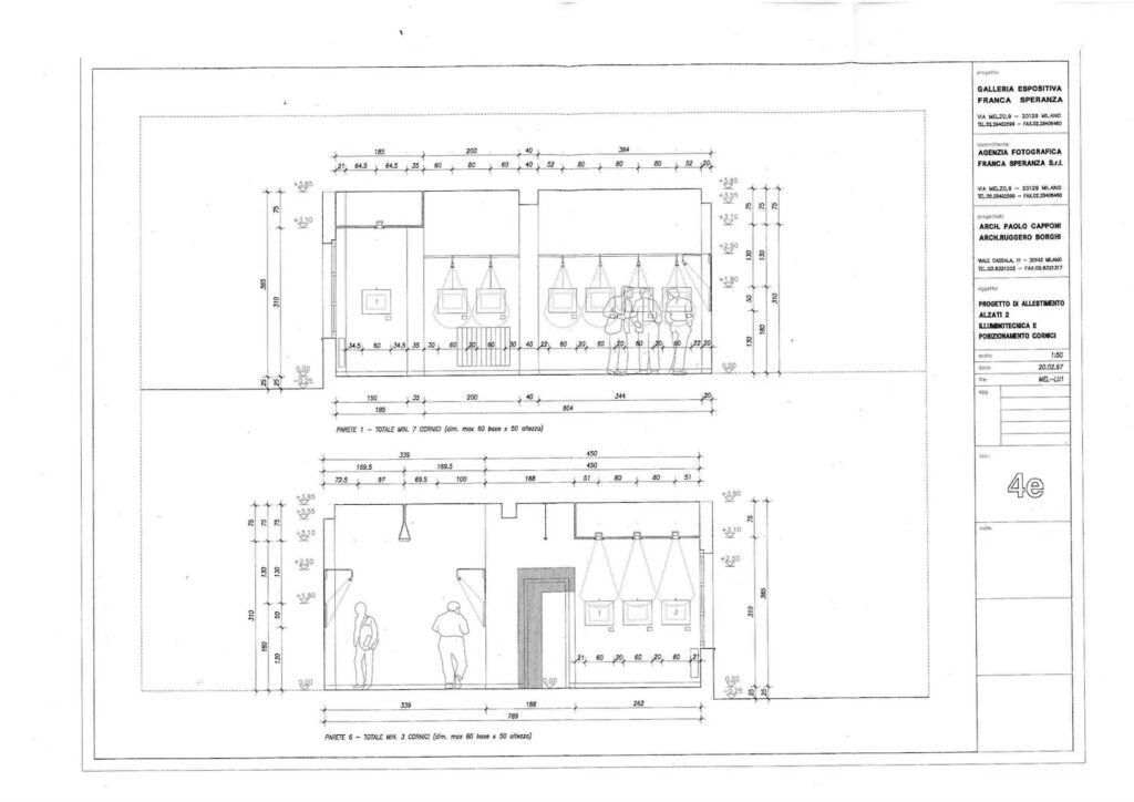 Galleria Speranza in Pianta progetto di allestimento
